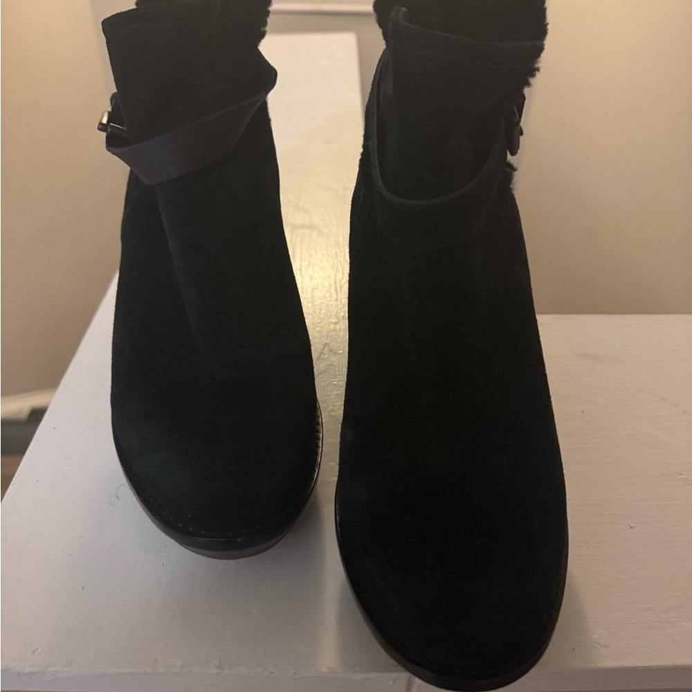 UGG Black Ankle Booties with Buckle